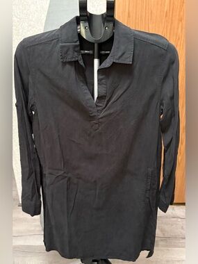 Black Bella Dahl Long Sleeve V-Neck Tunic Shirt